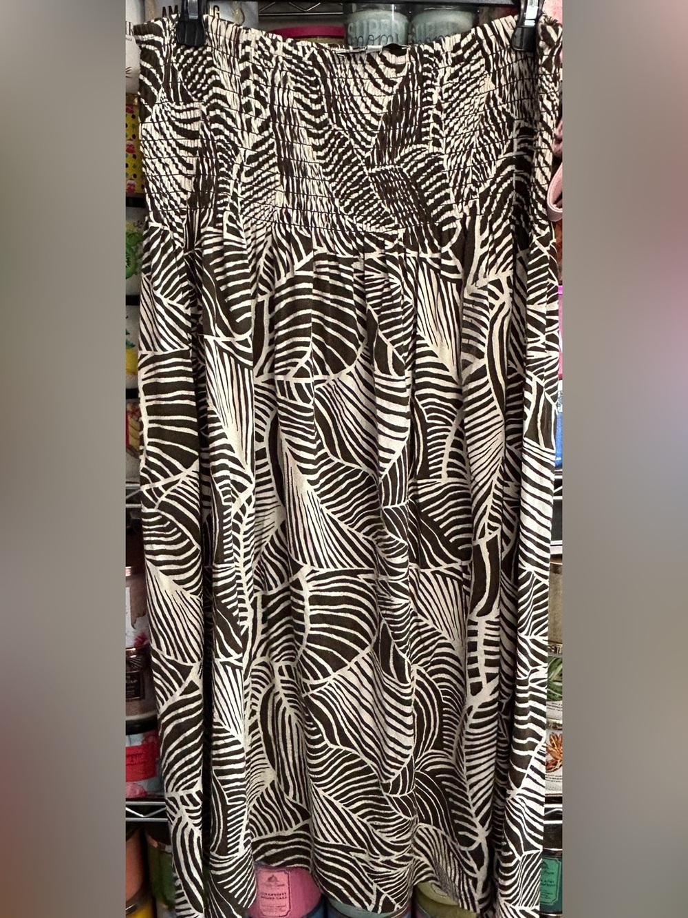 Jones New York Zebra-Print Strapless dress